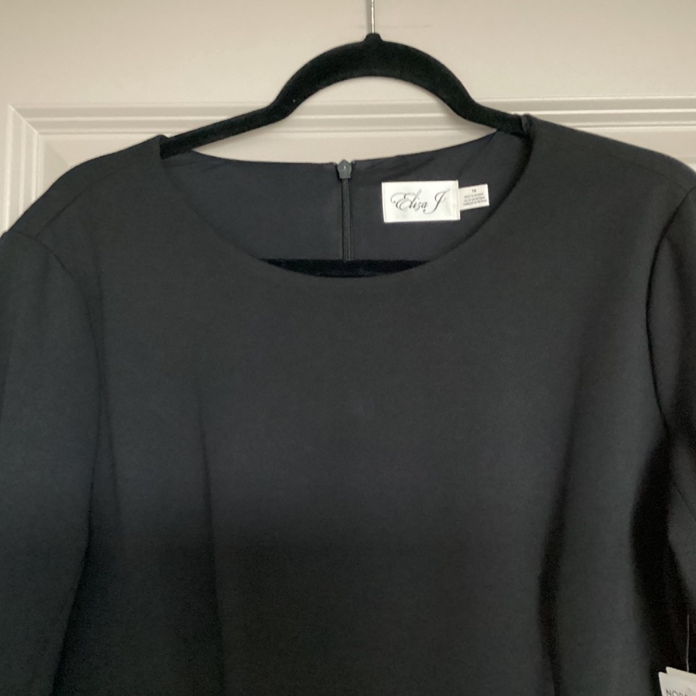 Eliza J Long Sleeve Pocketed Sheath Dress, size 16 - Picture 8 of 15